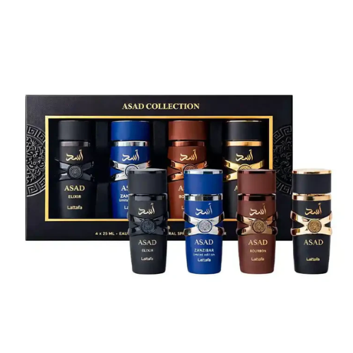 Lattafa Asad Collection Eau De Parfum Gift Set 25ml x 4 for Men - Lattafa Gift Set