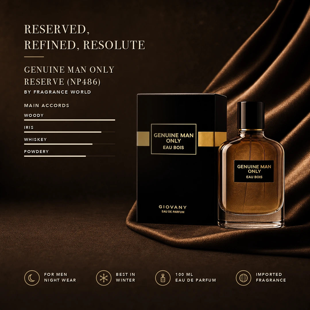 Fragrance World Genuine Man Only Reserve (NP486) Eau De Parfum 100ML