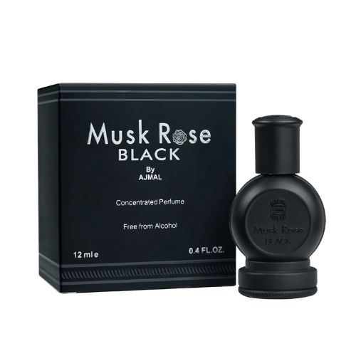 Ajmal Musk Rose Black Concentrated Perfume 12ML - Ajmal Attar